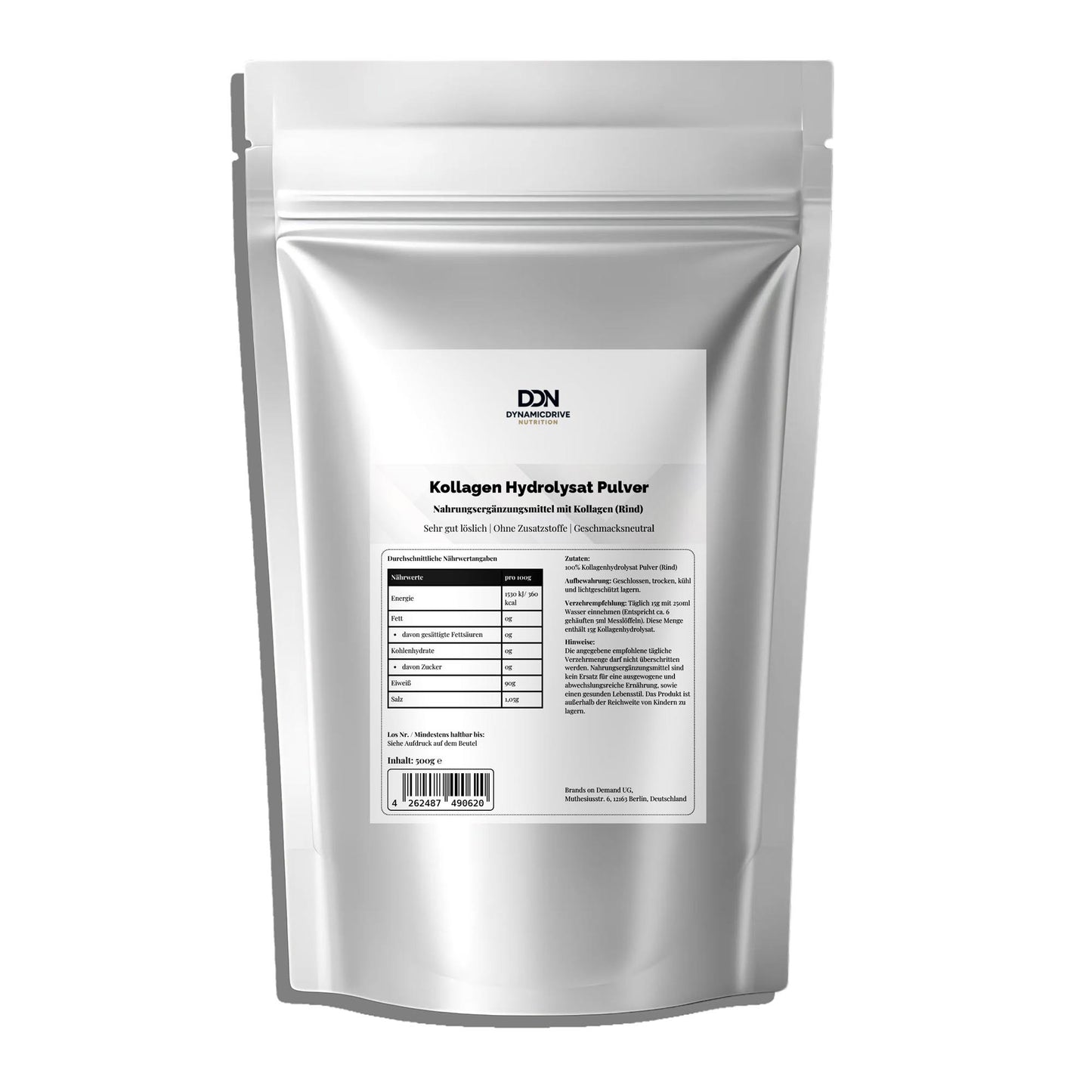 Kollagen Hydrolysat Pulver - 500g Doypack