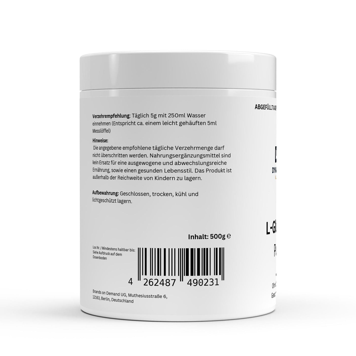 L-Glutamin Pulver - 500g